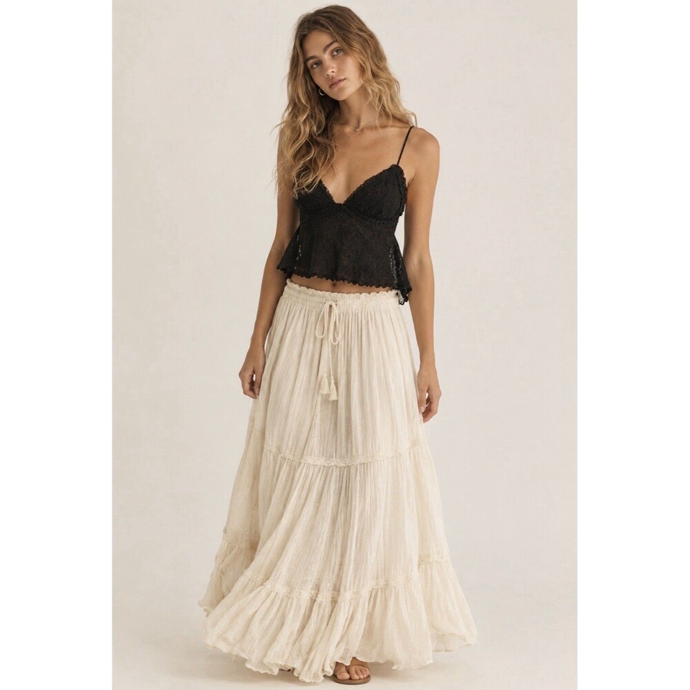Out From Under Urban Outfitters Black Lace Crop Y2K Babydoll Cami Top Sz S Fairy
